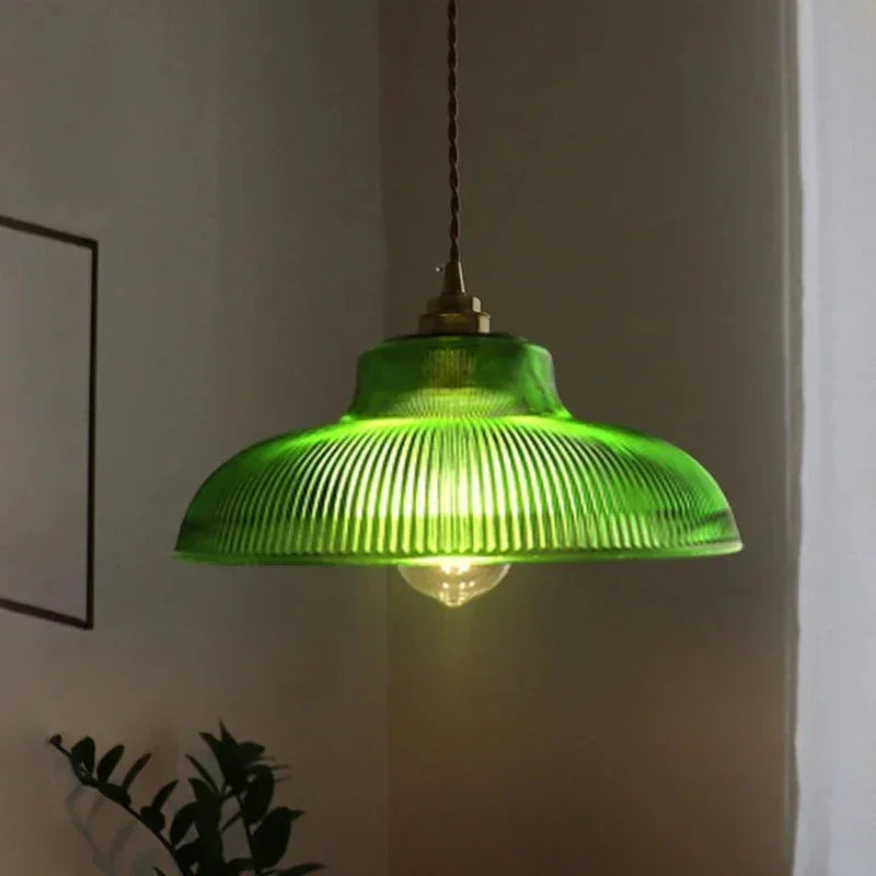 Kiki's Way | Boston Glass Pendant Light – Retro Metal & Glass