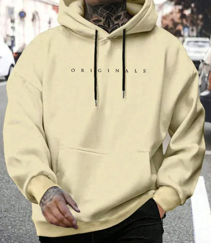 Men's Streetwear Autumn Hoodie with Drawstring
