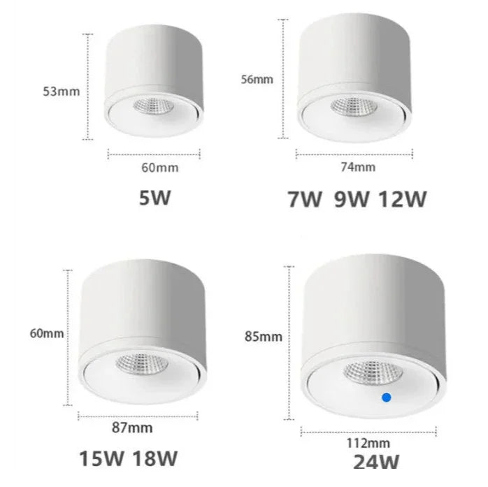 Kiki's Way | Paulina Rotatable Downlight – 360°, 9–24 W