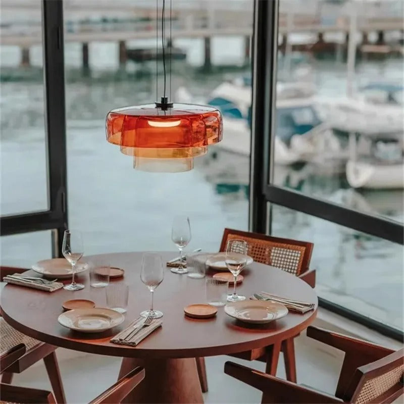 Kiki's Way | Glasstråle Glass Pendant Light – Orange, Green or Grey