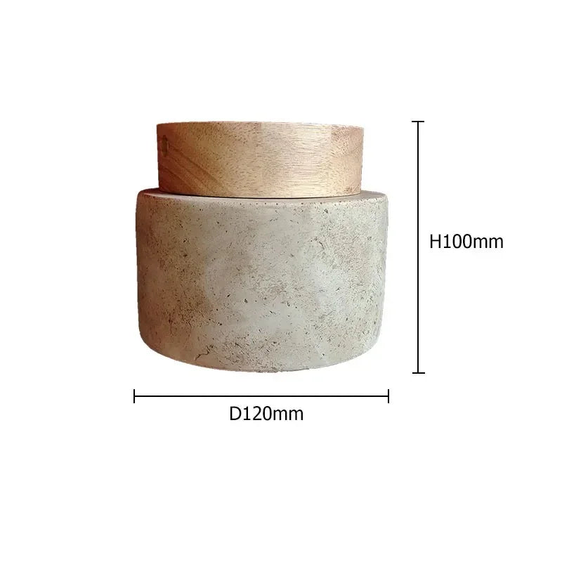 Kiki's Way | Emmie Travertine Ceiling Light – Wood Base, Compact