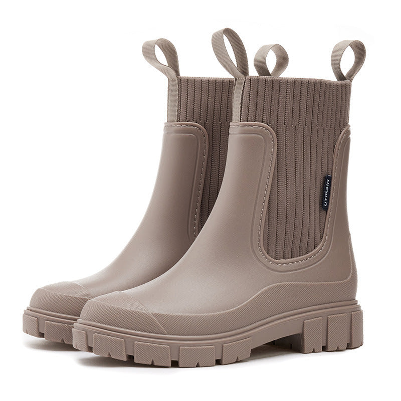 Rubber Boots - Waterproof with Anti-Slip Sole, Perfect for Rainy Weather