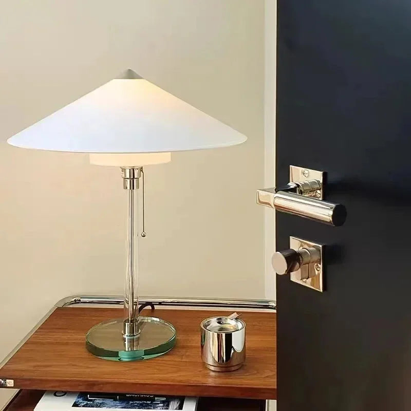 Kiki's Way | Bauhaus Nova Table Lamp – Chrome & Glass