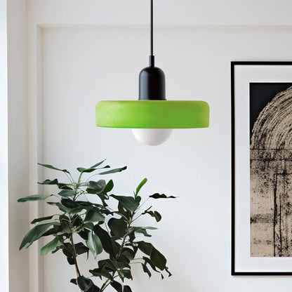 Kiki's Way | Stained Glass Pendant Light – Brass Finish, G9