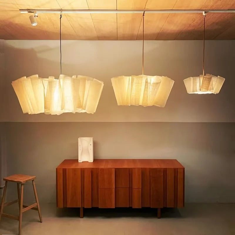 Kiki's Way | Ainara Fabric Pendant Light – Iron Frame, 3 Sizes