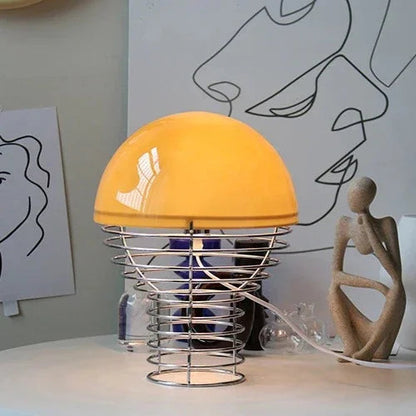 Kiki's Way | Bauhaus Glass Desk Lamp – Metal Frame