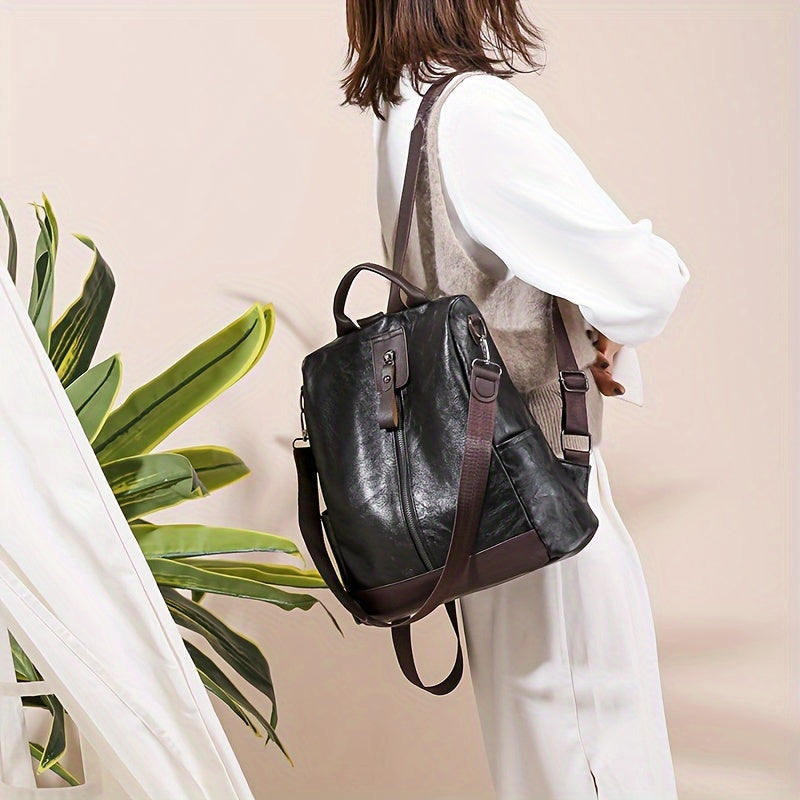 Women's Anti-Theft Vegan Backpack - Anti-Theft City Backpack