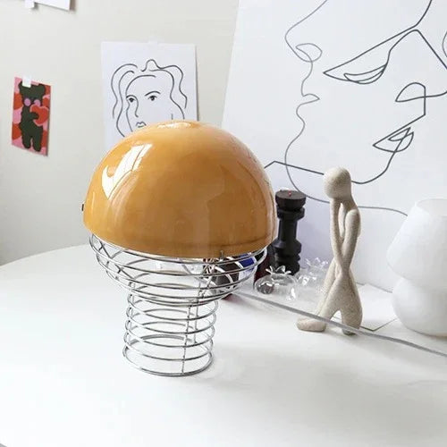Kiki's Way | Bauhaus Glass Desk Lamp – Metal Frame