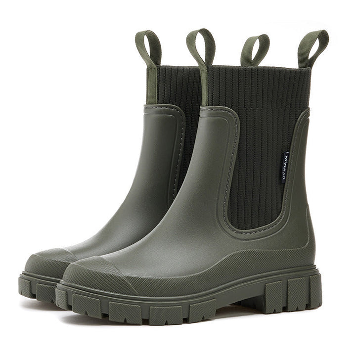 Rubber Boots - Waterproof with Anti-Slip Sole, Perfect for Rainy Weather