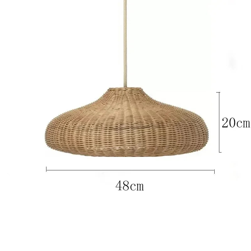 Kiki's Way | Lambogan Rattan Pendant Light – Handwoven, E27