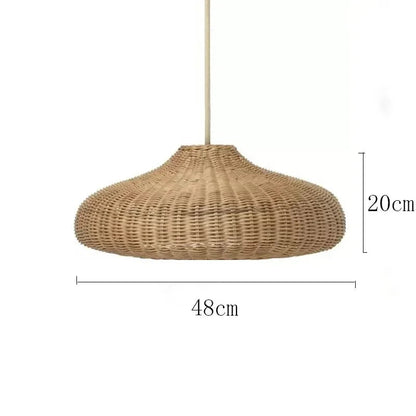 Kiki's Way | Lambogan Rattan Pendant Light – Handwoven, E27