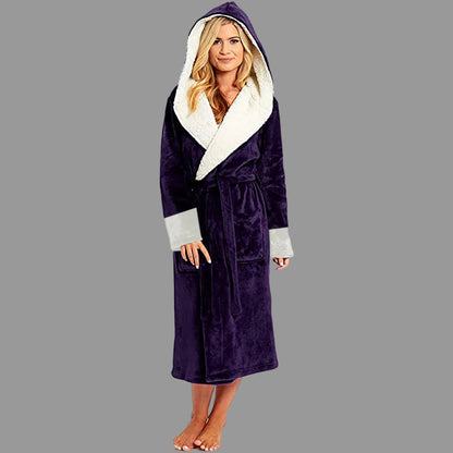 Luxury Bathrobe - Women's - Soft Hood and Practical Details