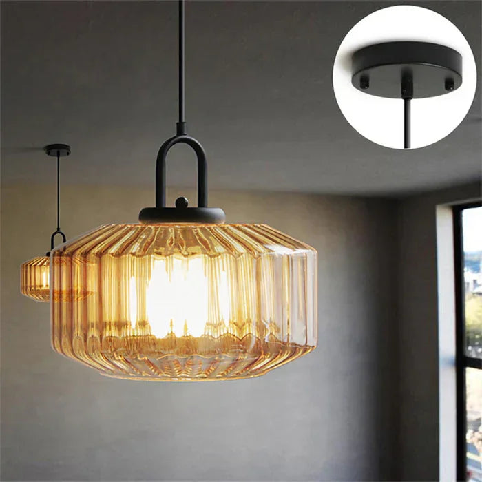 Kiki's Way | Quennie Coloured Glass Pendant Light – Green or Purple