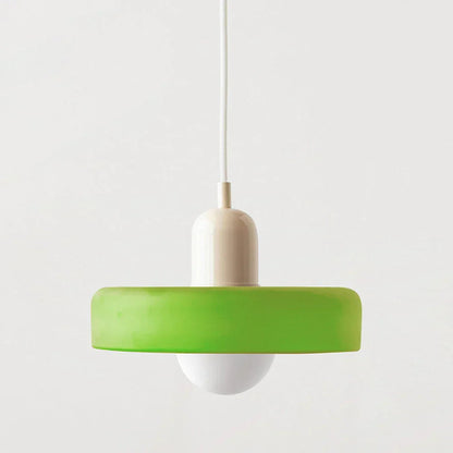 Kiki's Way | Stained Glass Pendant Light – Brass Finish, G9