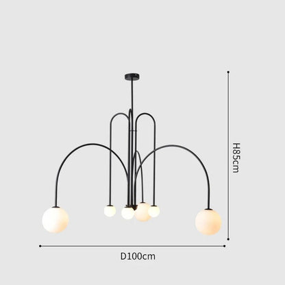 Kiki's Way | St Kilda Chandelier – Six-Light G9, Metal & Glass