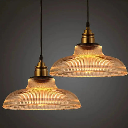 Kiki's Way | Boston Glass Pendant Light – Retro Metal & Glass