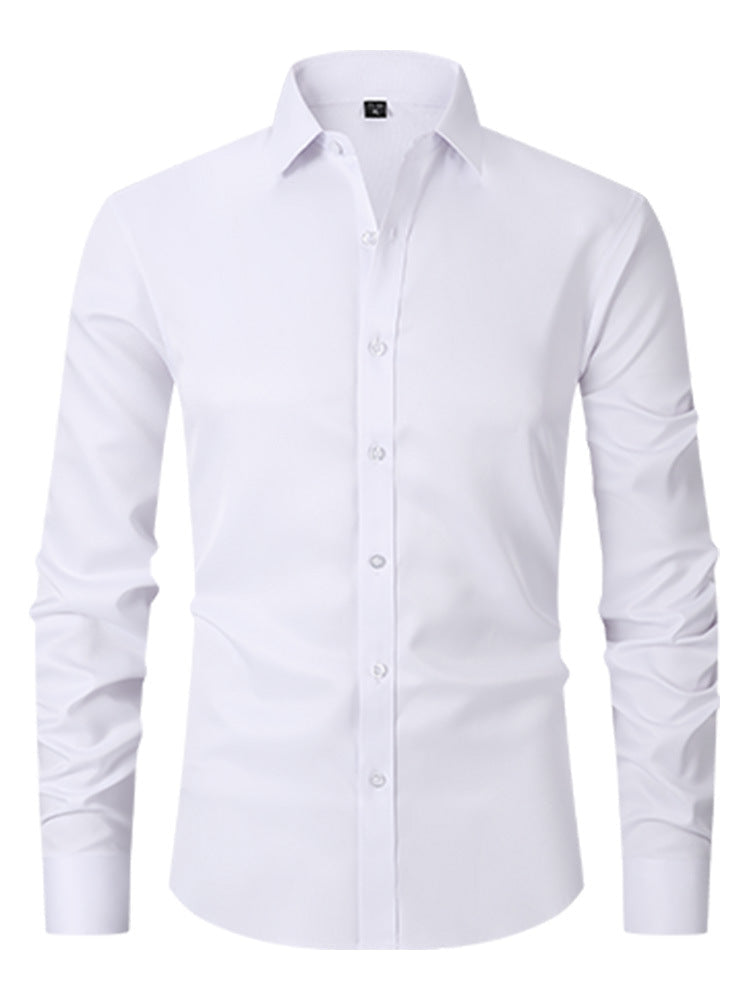 Men's Non-Iron Long-Sleeve Shirt with Button Placket