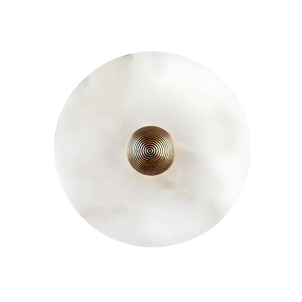 Kiki's Way | Albatros Alabaster Wall Light – Round Disc
