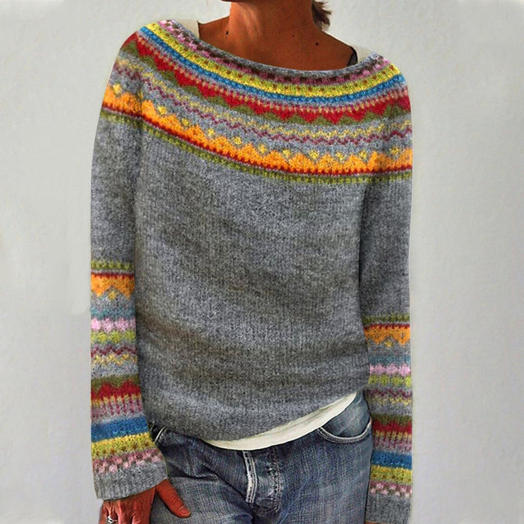 Women's Nordic Sweater with Stylish Design & Cozy Fit