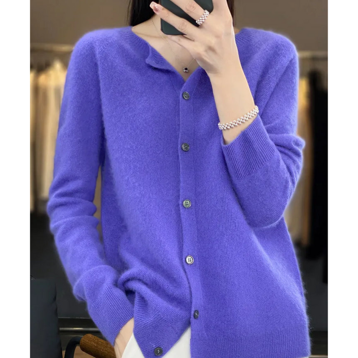 Women's Round-Neck Cardigan Sweater