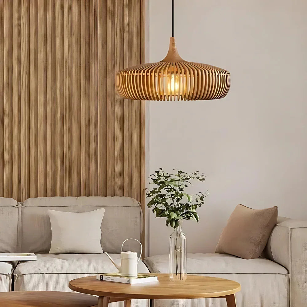 Kiki's Way | NaturLampa Wooden Pendant Light – Solid Wood, E27