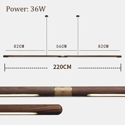 Kiki's Way | Orianna Wooden Linear Pendant Light – Ash or Walnut