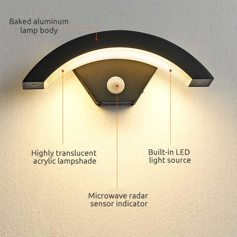 Kiki's Way | Astrid Arc Wall Light – PIR Motion Sensor, IP65