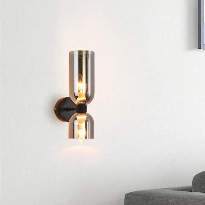 Kiki's Way | Bello Twin-Shade Wall Light – Glass & Iron, E14