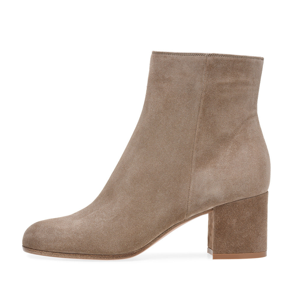 Women's Chunky Heel Round-Toe Mid-Heel Boots