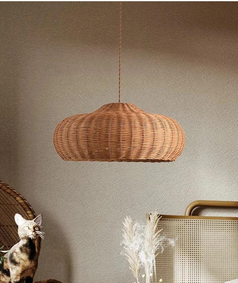 Kiki's Way | Lambogan Rattan Pendant Light – Handwoven, E27