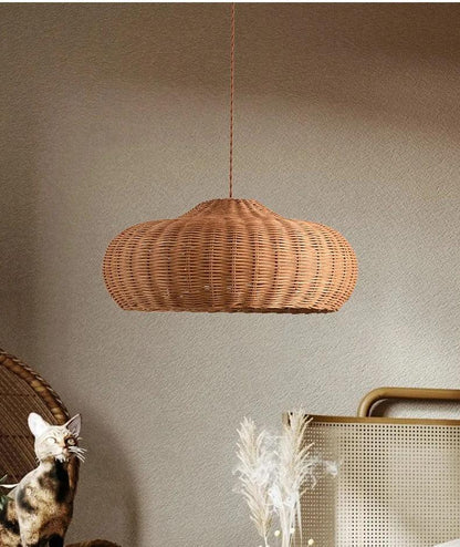 Kiki's Way | Lambogan Rattan Pendant Light – Handwoven, E27