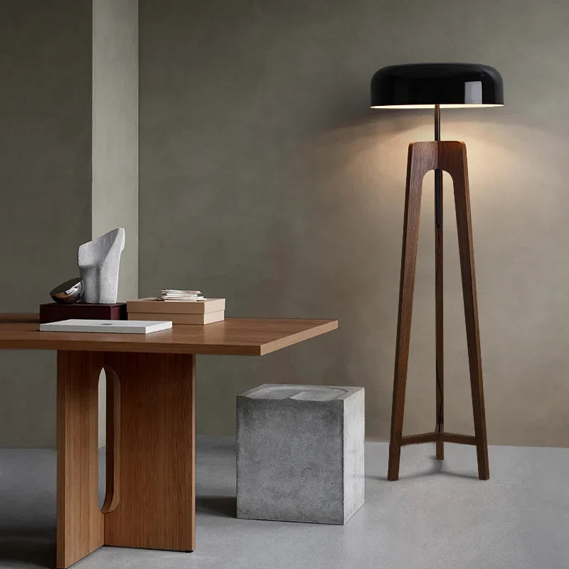 Kiki's Way | Alfred Walnut Table & Floor Lamp – Ash Wood