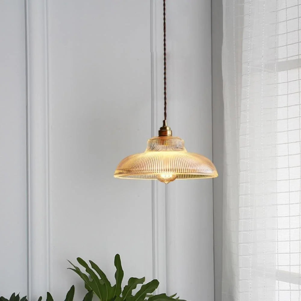 Kiki's Way | Boston Glass Pendant Light – Retro Metal & Glass