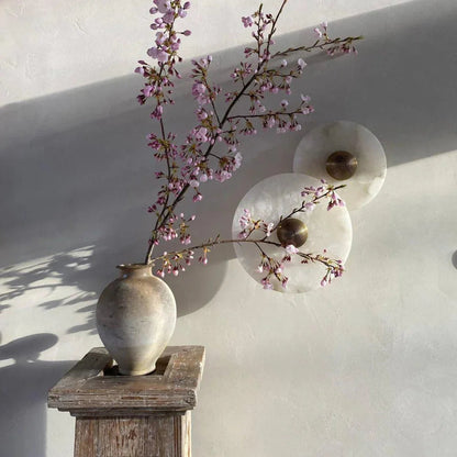 Kiki's Way | Albatros Alabaster Wall Light – Round Disc