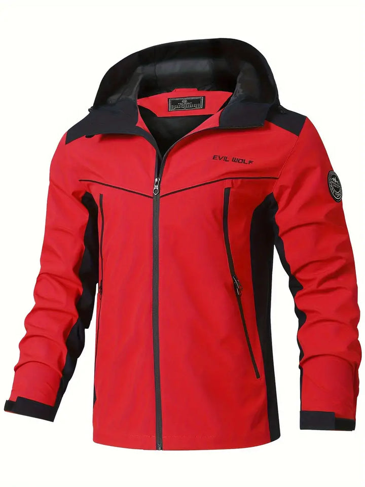 Outdoor Jacket with Reflective Design - Waterproof & Sporty