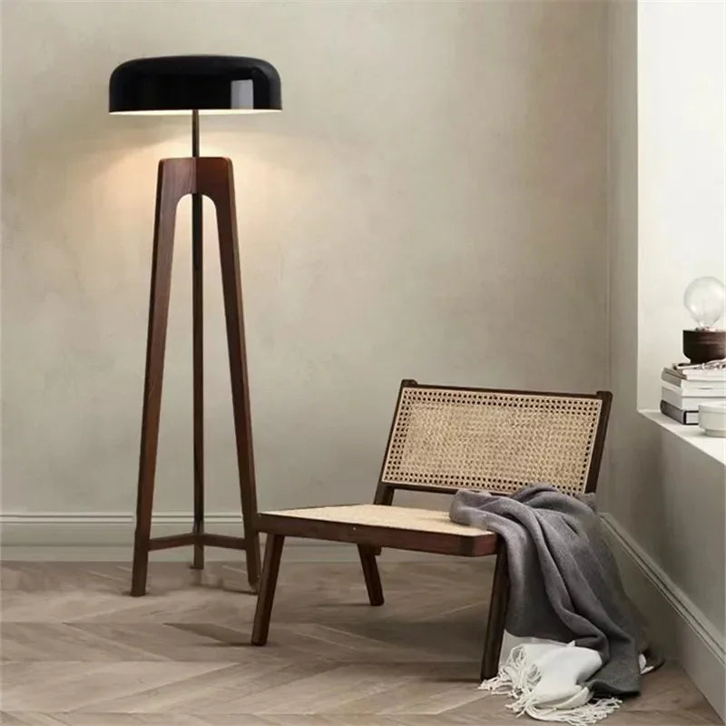 Kiki's Way | Alfred Walnut Table & Floor Lamp – Ash Wood