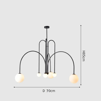 Kiki's Way | St Kilda Chandelier – Six-Light G9, Metal & Glass