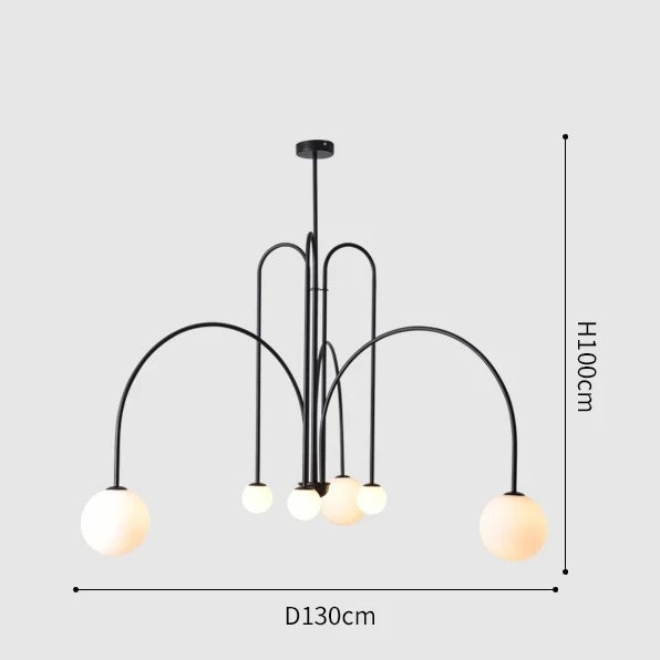 Kiki's Way | St Kilda Chandelier – Six-Light G9, Metal & Glass