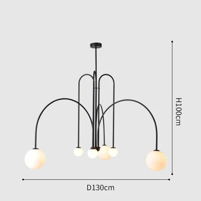 Kiki's Way | St Kilda Chandelier – Six-Light G9, Metal & Glass