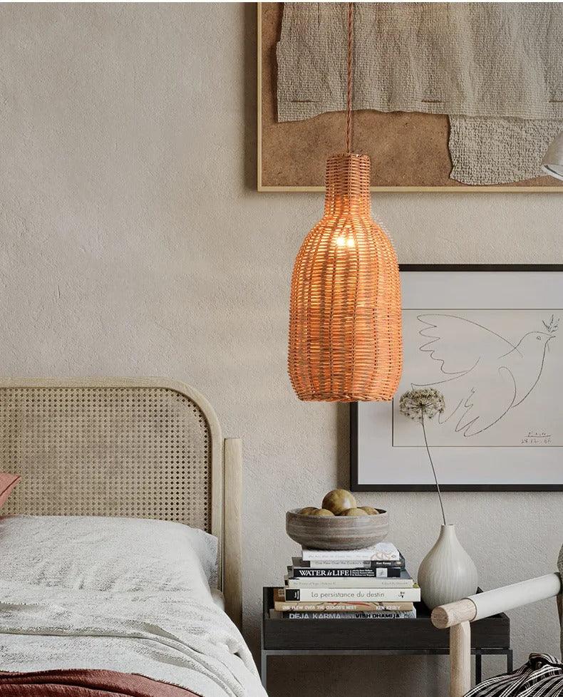 Kiki's Way | Lambogan Rattan Pendant Light – Handwoven, E27