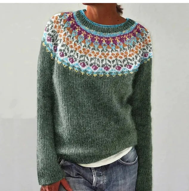 Women's Nordic Sweater with Stylish Design & Cozy Fit