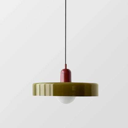 Kiki's Way | Stained Glass Pendant Light – Brass Finish, G9