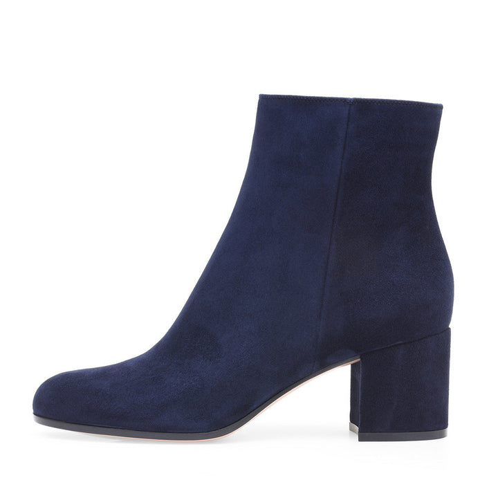 Women's Chunky Heel Round-Toe Mid-Heel Boots