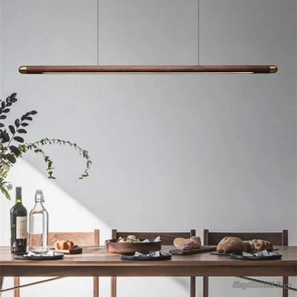 Kiki's Way | Orianna Wooden Linear Pendant Light – Ash or Walnut