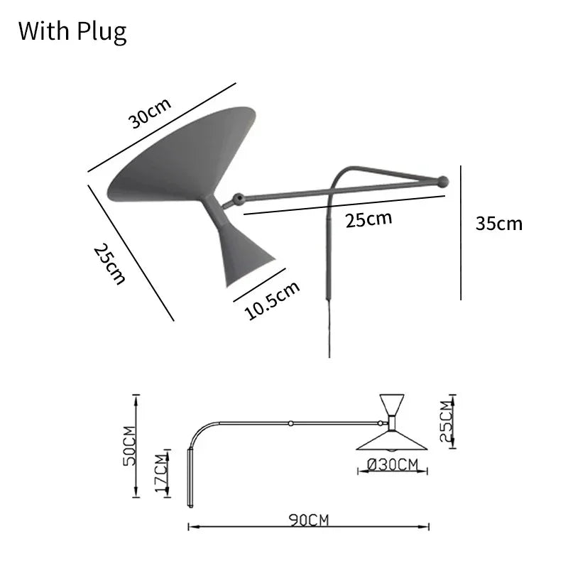 Kiki's Way | April Articulated Wall Light – Adjustable Arm, G9