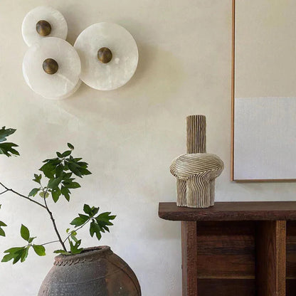 Kiki's Way | Albatros Alabaster Wall Light – Round Disc