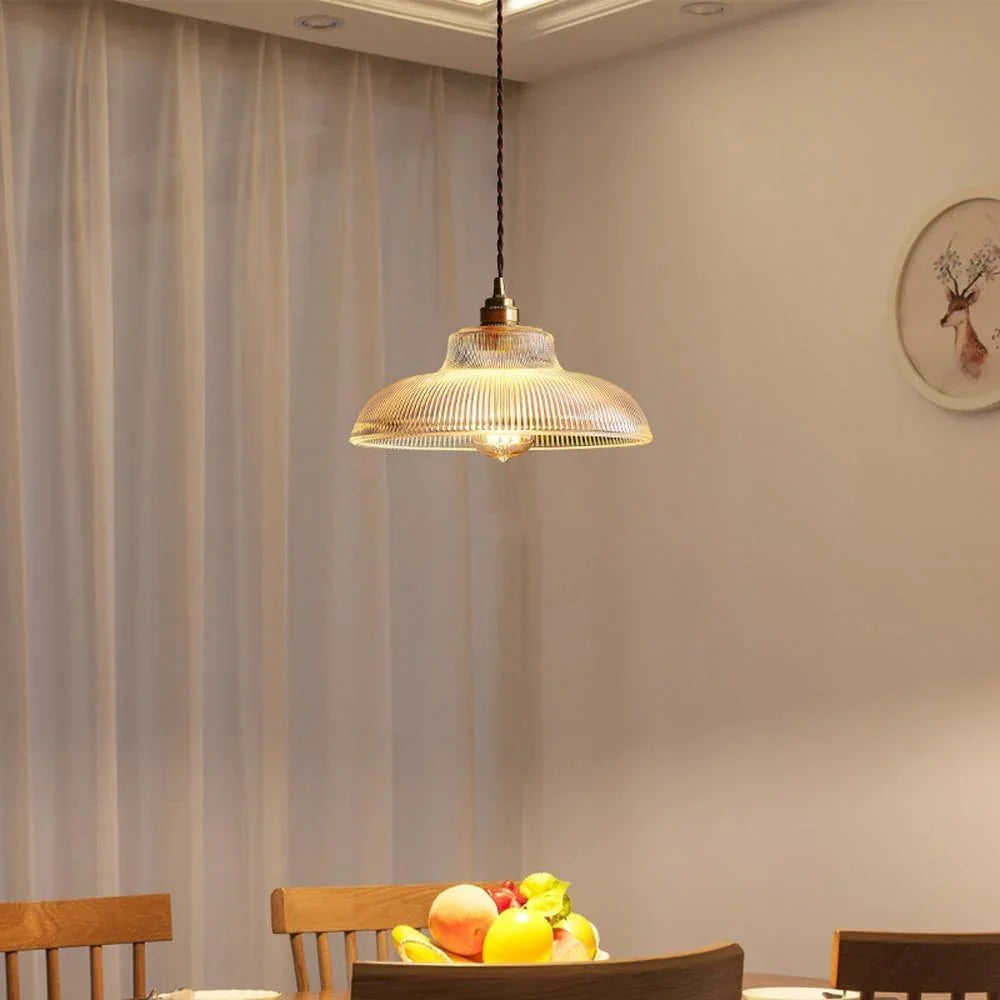 Kiki's Way | Boston Glass Pendant Light – Retro Metal & Glass