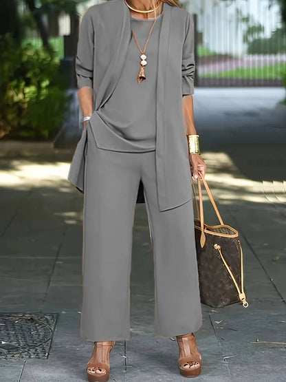 Women's Three-Piece Set - Top & Pants