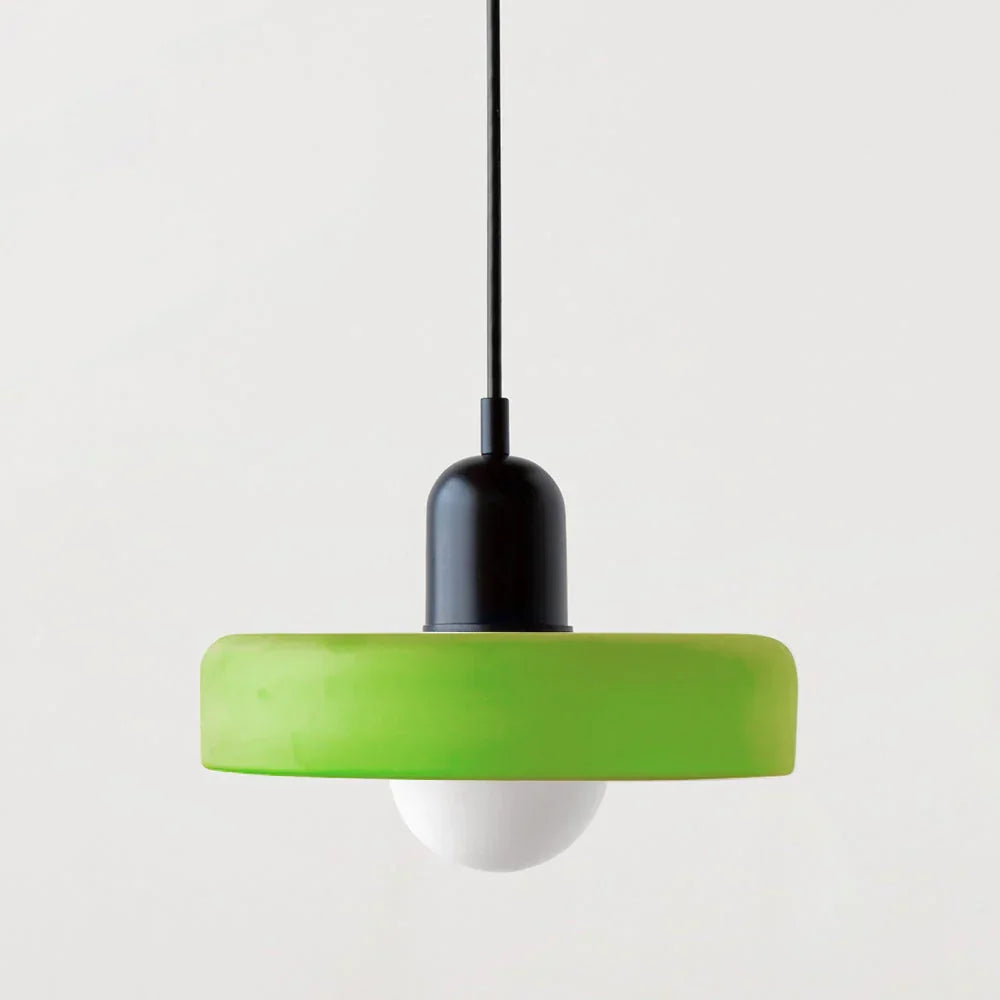Kiki's Way | Stained Glass Pendant Light – Brass Finish, G9