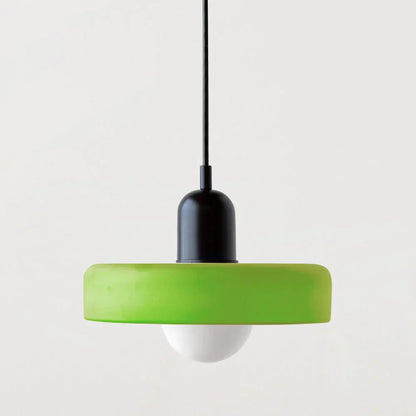 Kiki's Way | Stained Glass Pendant Light – Brass Finish, G9